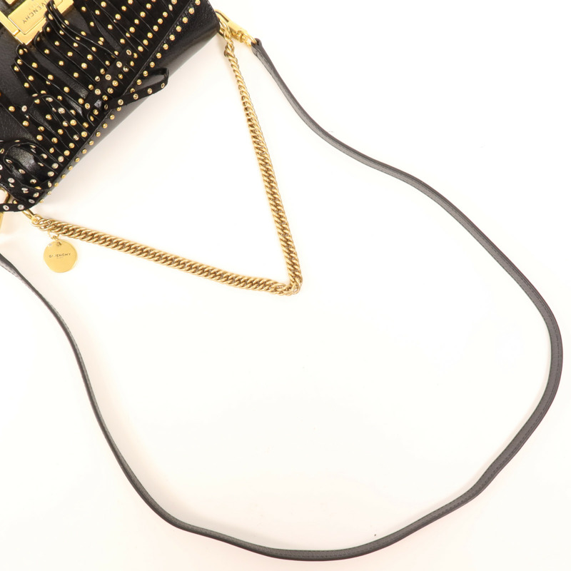 GIVENCHY 皮革Shoulder Bag金扣手挽肩背兩用袋-4