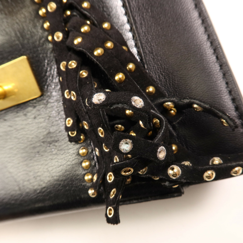 GIVENCHY 皮革Shoulder Bag金扣手挽肩背兩用袋-14