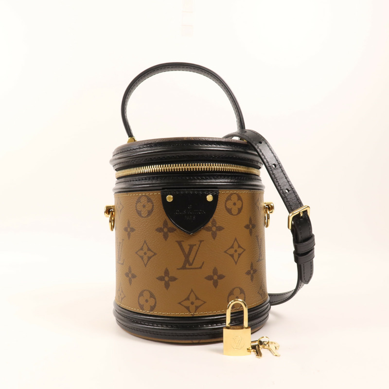LOUIS VUITTON Monogram Reverse Cannes金扣手挽肩背兩用袋-11