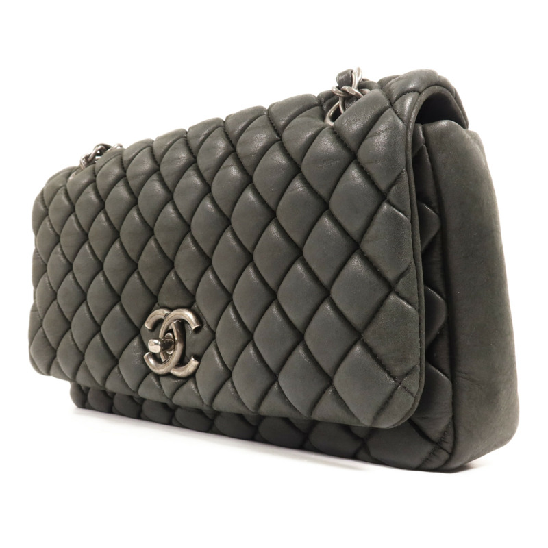 CHANEL 牛皮皮革Shoulder Bag銀扣鏈帶肩背袋-2