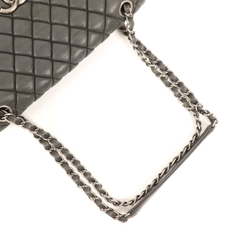 CHANEL 牛皮皮革Shoulder Bag銀扣鏈帶肩背袋-4