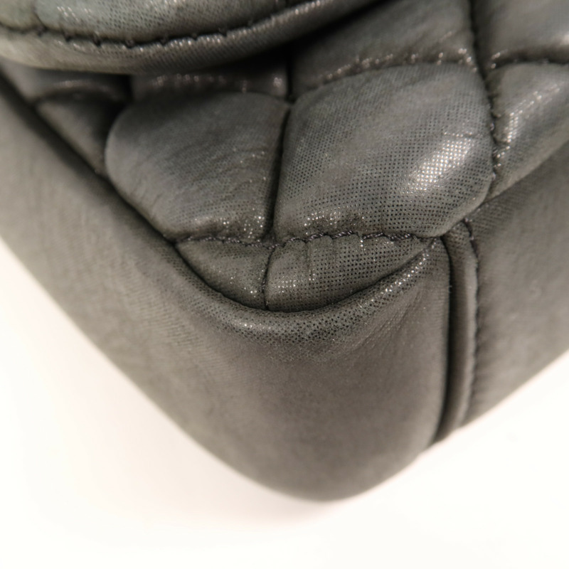 CHANEL 牛皮皮革Shoulder Bag銀扣鏈帶肩背袋-6