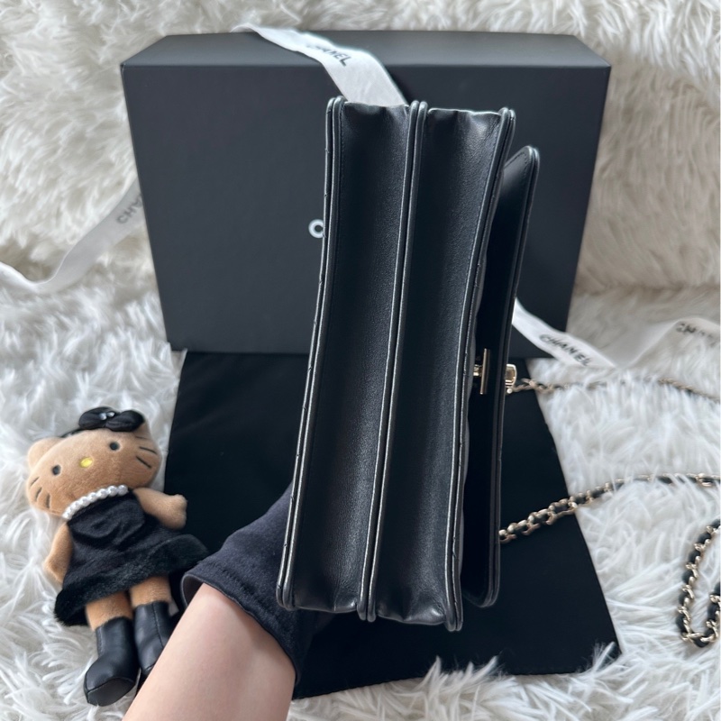 香奈兒 Chanel 24P 水鑽 鑽石 手柄 風琴 woc 手提 單肩 斜挎-5