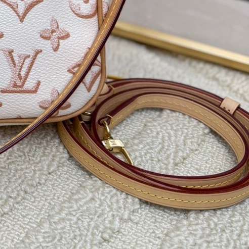 Lv路易威登 Maxi Multi Pochette 金色搭扣鏈條徽標 五合一包腋下包手提單肩斜挎包 米黃色-2