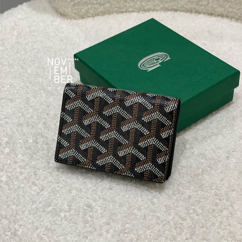 全新🤎 Goyard 戈雅 黑咖對開卡包-4