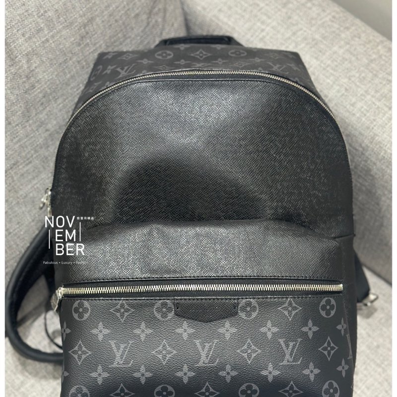 全新🖤 Louis Vuitton 路易威登 黑色老花拼皮後背包-2