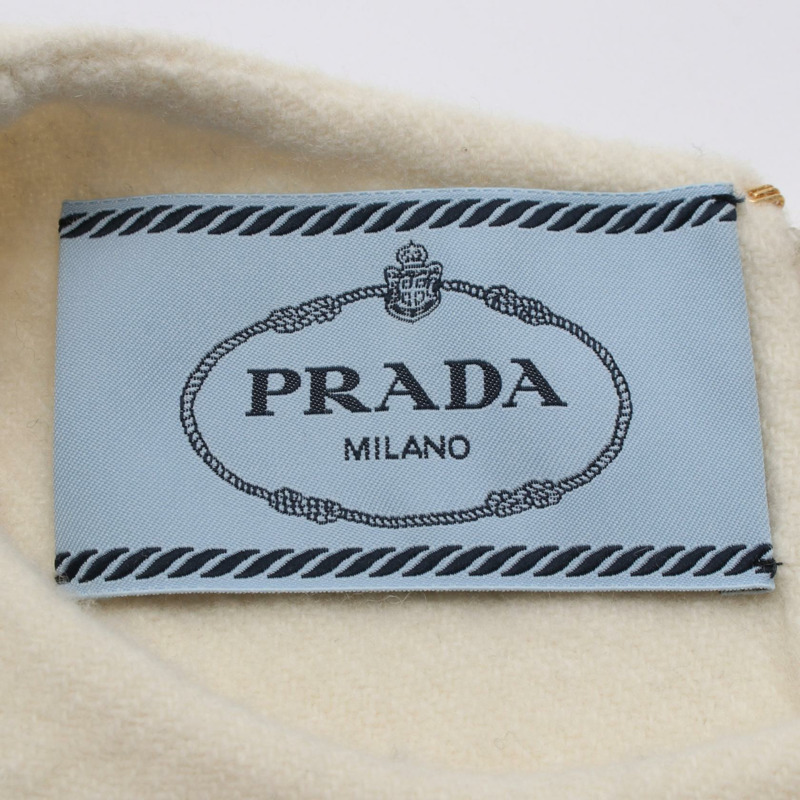 PRADA 水洗斜紋迷你洋裝 P3K49E 羊毛米色 #38S 二手女款-2