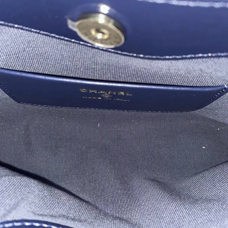 CHANEL 25K藍色31bag nano手提肩背斜背包20*17*3.5 全新閒置配件塵袋購證-4