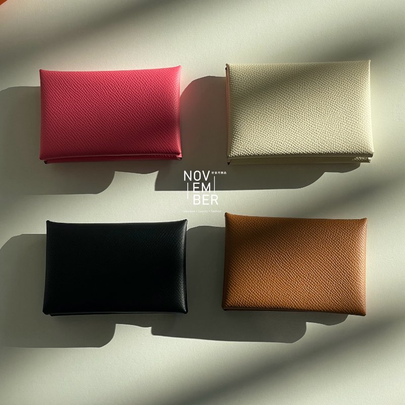 全新🤍 Hermès 愛馬仕 Calvi Duo 卡包 冰川白-2