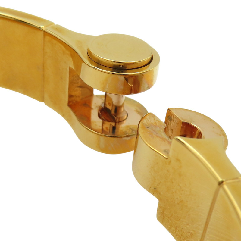 粉/橘色 琺瑯 鍍金屬 Charniere 手環【HERMES 愛馬仕】-6