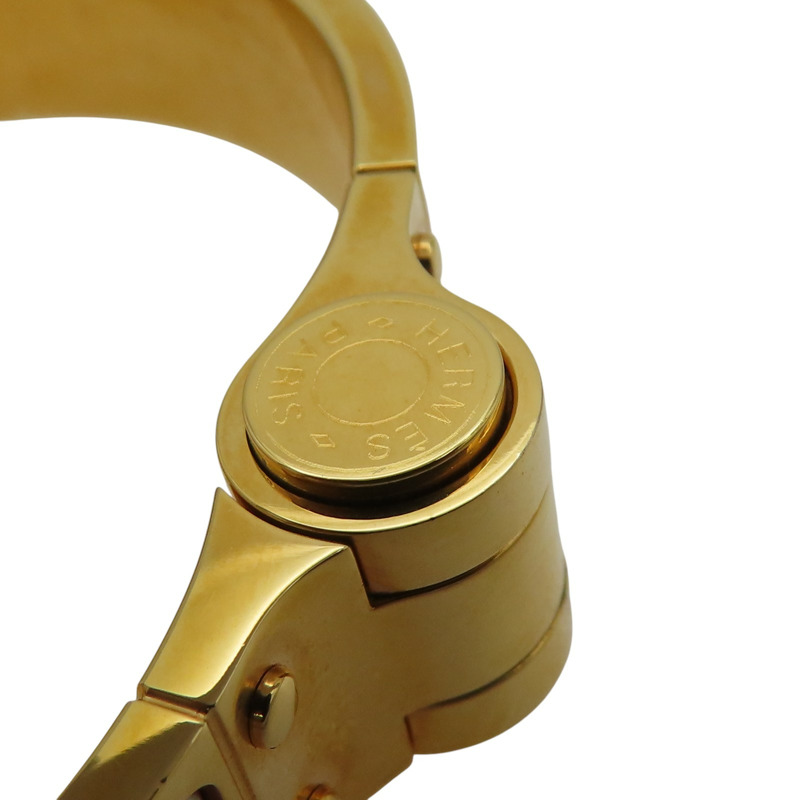 粉/橘色 琺瑯 鍍金屬 Charniere 手環【HERMES 愛馬仕】-7