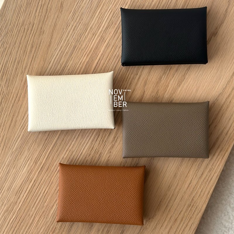 全新🤎 Hermès 愛馬仕 Calvi 卡包 金棕色-2