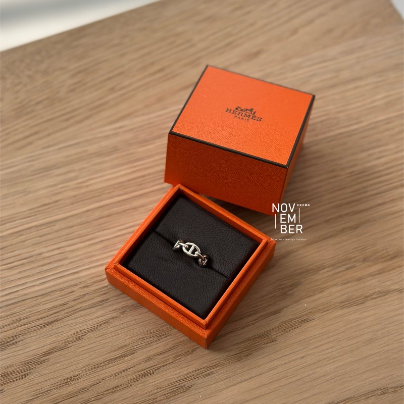 全新✨ Hermes 愛馬仕 925銀 豬鼻戒指-2