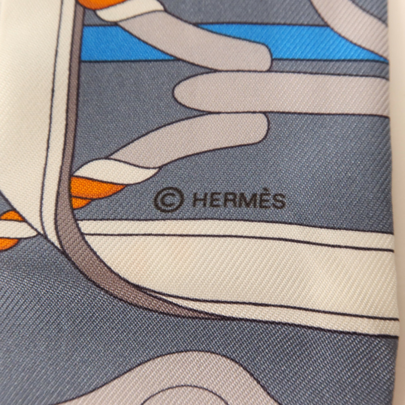 HERMES 絲質Twilly絲巾-5