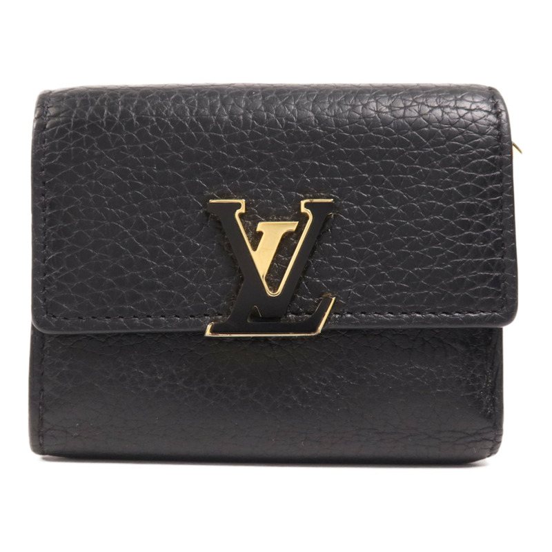 LOUIS VUITTON Taurillon皮革Capucines XS Wallet金扣短錢包-0