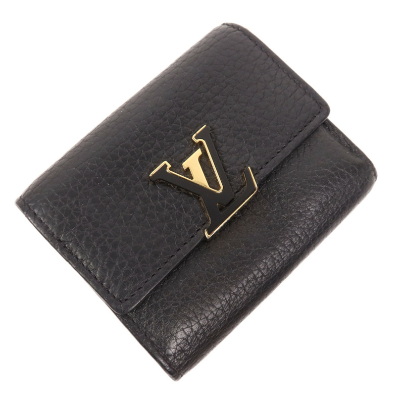 LOUIS VUITTON Taurillon皮革Capucines XS Wallet金扣短錢包-2
