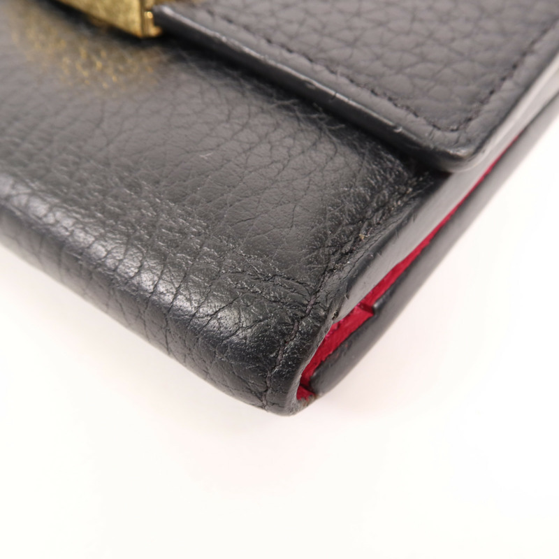 LOUIS VUITTON Taurillon皮革Capucines XS Wallet金扣短錢包-8