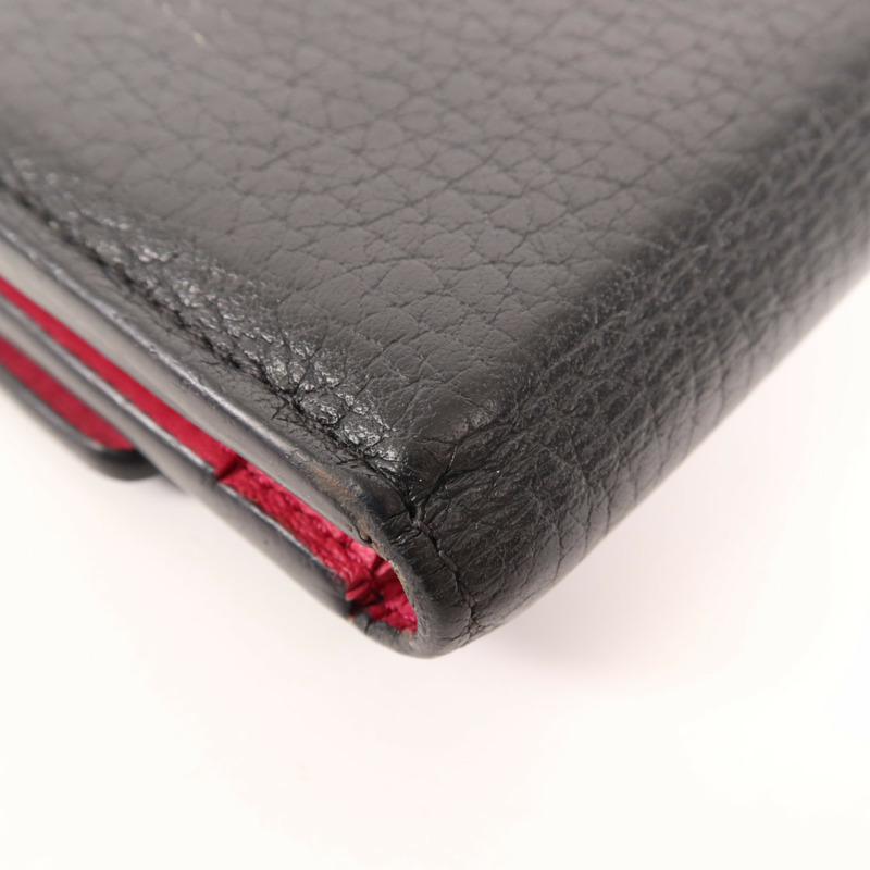 LOUIS VUITTON Taurillon皮革Capucines XS Wallet金扣短錢包-11