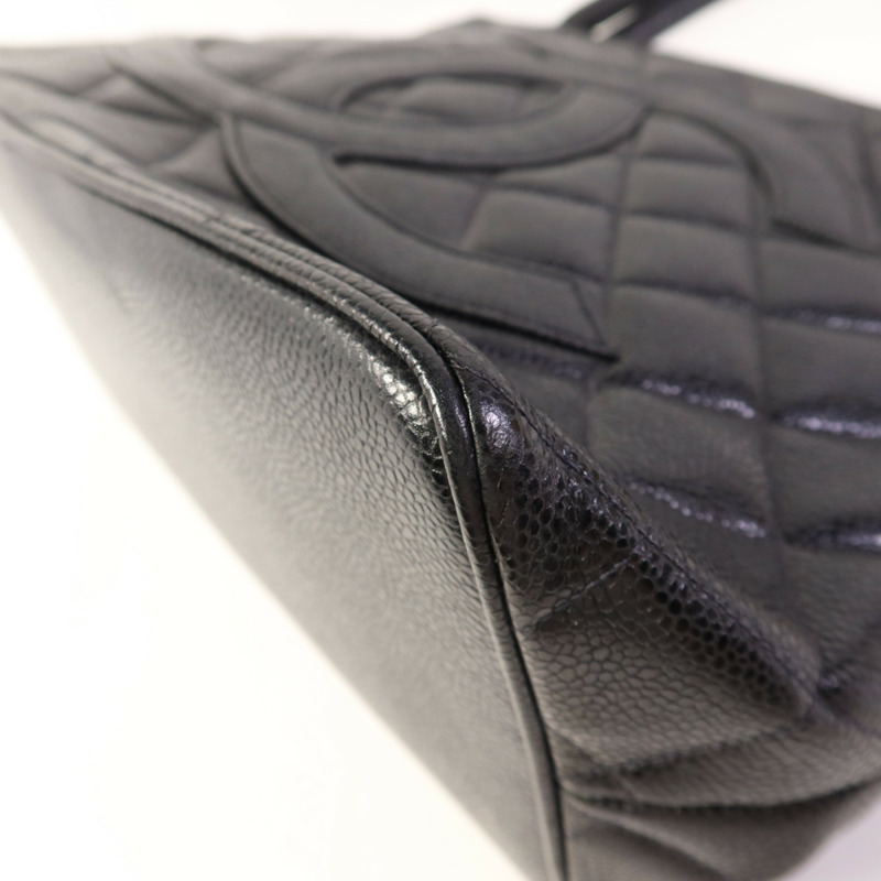 CHANEL 牛皮皮革Vintage Tote Bag金扣手挽袋-10