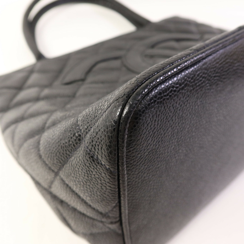 CHANEL 牛皮皮革Vintage Tote Bag金扣手挽袋-11