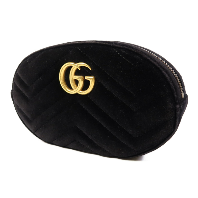 GUCCI 天鵝絨Waist Bag金扣腰包-2