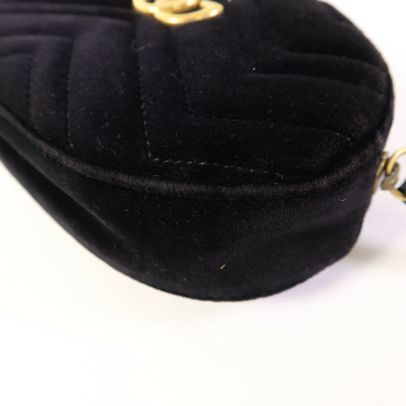 GUCCI 天鵝絨Waist Bag金扣腰包-11