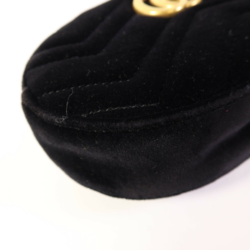 GUCCI 天鵝絨Waist Bag金扣腰包-12