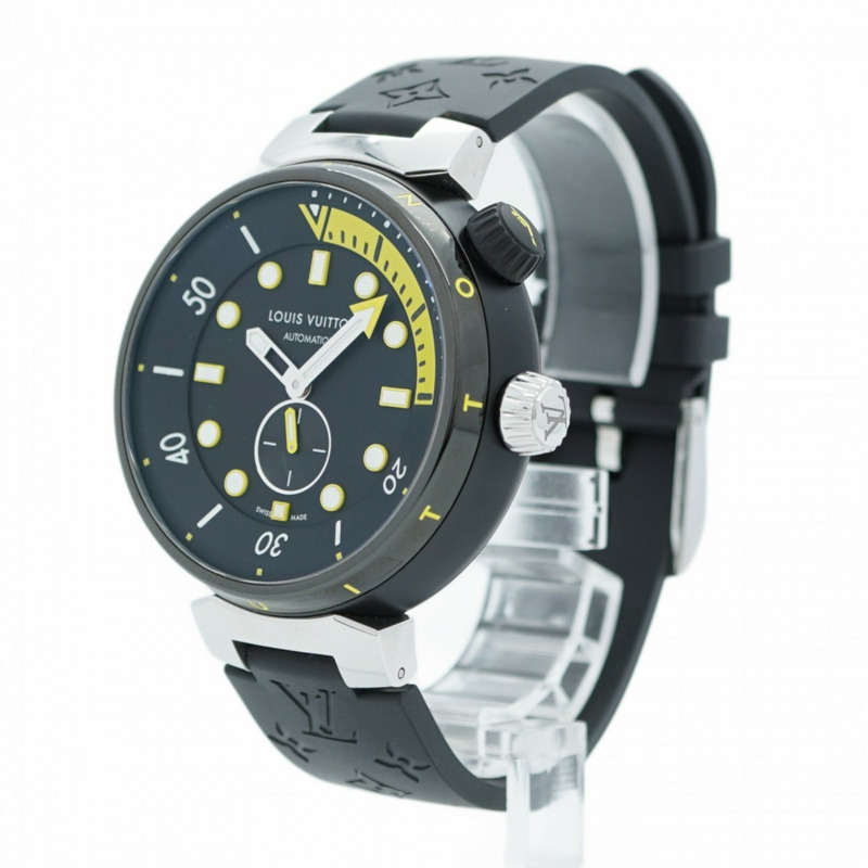 Louis Vuitton Tambour QA122 男士黑色錶盤手錶-2