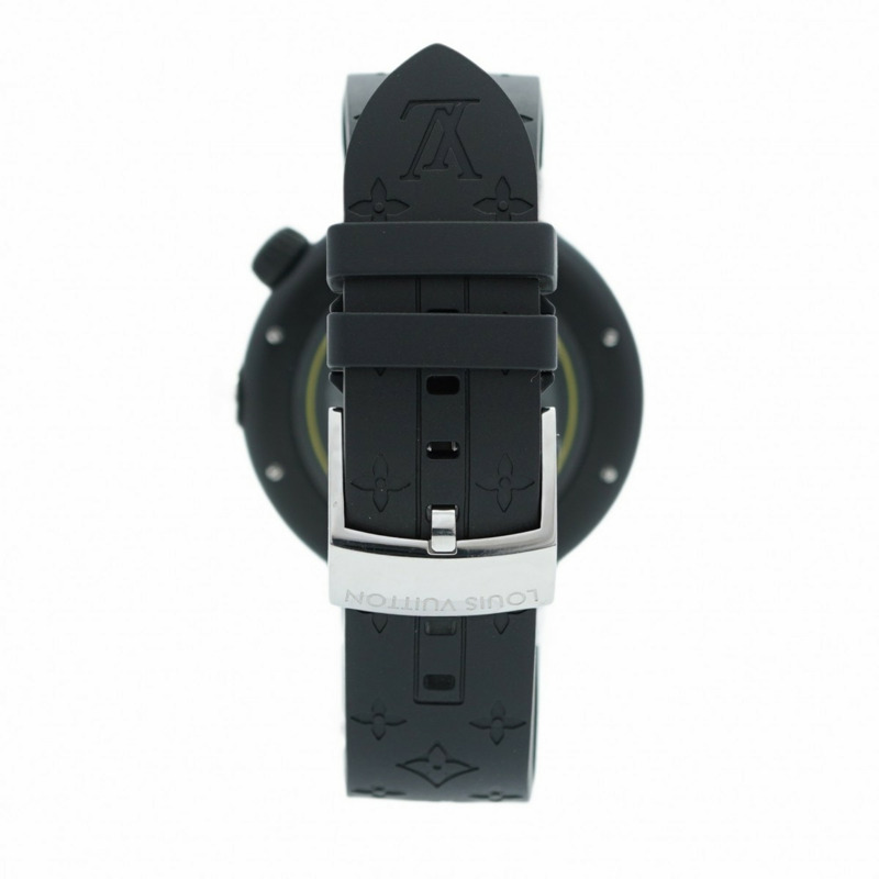 Louis Vuitton Tambour QA122 男士黑色錶盤手錶-6