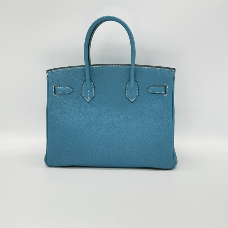 HERMES 愛馬仕 Birkin30 BK30 牛仔藍 Togo牛皮 手提包-3