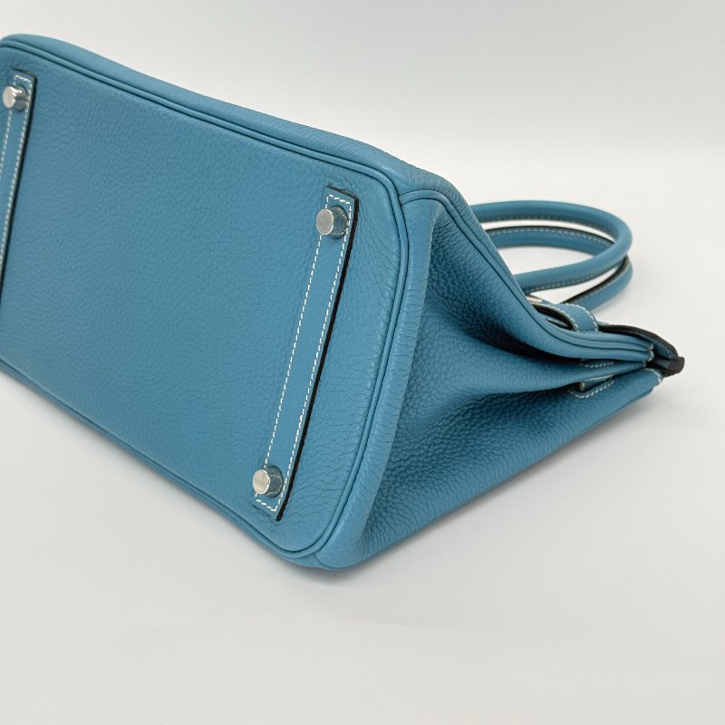 HERMES 愛馬仕 Birkin30 BK30 牛仔藍 Togo牛皮 手提包-7