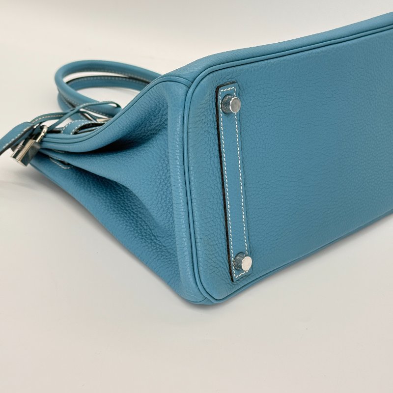 HERMES 愛馬仕 Birkin30 BK30 牛仔藍 Togo牛皮 手提包-8
