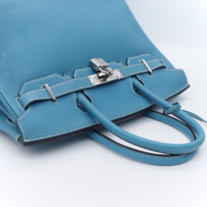 (品況超級美♥️原始狀態)Hermès 愛馬仕 Birkin30 BK30 牛仔藍 Togo 牛皮 手提包 鉑金包 2006 年-6