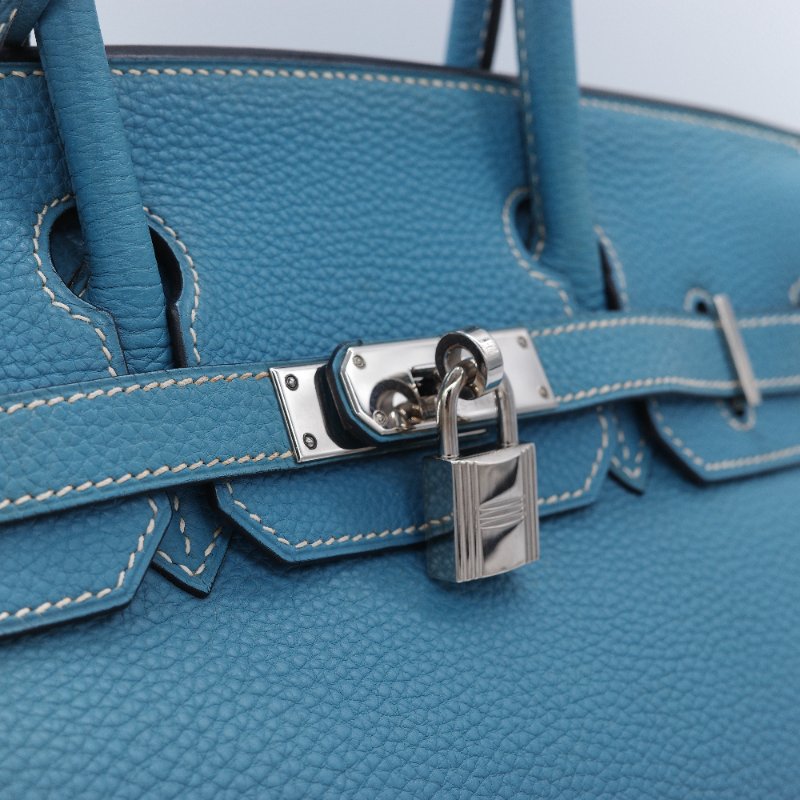 (品況超級美♥️原始狀態)Hermès 愛馬仕 Birkin30 BK30 牛仔藍 Togo 牛皮 手提包 鉑金包 2006 年-7