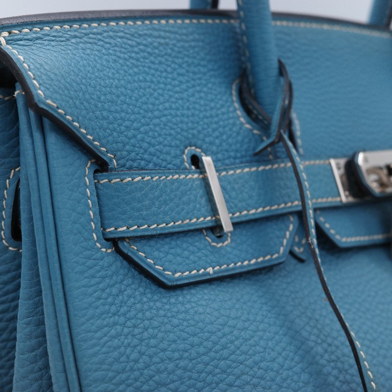(品況超級美♥️原始狀態)Hermès 愛馬仕 Birkin30 BK30 牛仔藍 Togo 牛皮 手提包 鉑金包 2006 年-8