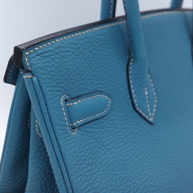 (品況超級美♥️原始狀態)Hermès 愛馬仕 Birkin30 BK30 牛仔藍 Togo 牛皮 手提包 鉑金包 2006 年-12