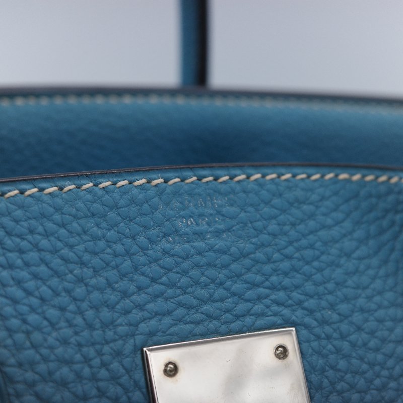 (品況超級美♥️原始狀態)Hermès 愛馬仕 Birkin30 BK30 牛仔藍 Togo 牛皮 手提包 鉑金包 2006 年-17