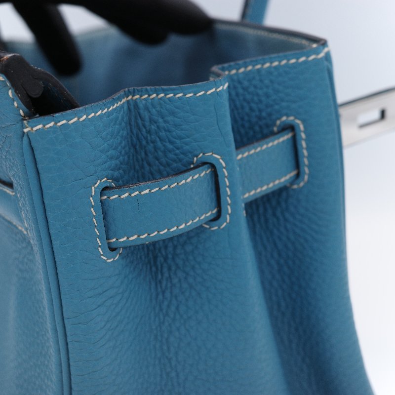 (品況超級美♥️原始狀態)Hermès 愛馬仕 Birkin30 BK30 牛仔藍 Togo 牛皮 手提包 鉑金包 2006 年-18