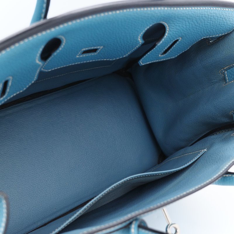 (品況超級美♥️原始狀態)Hermès 愛馬仕 Birkin30 BK30 牛仔藍 Togo 牛皮 手提包 鉑金包 2006 年-19