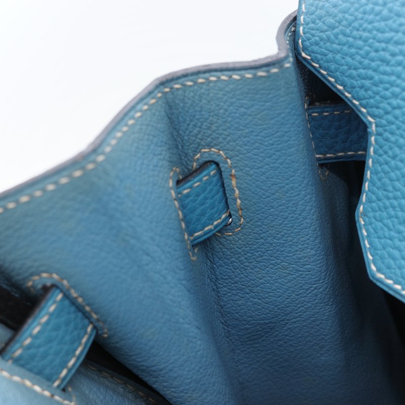 (品況超級美♥️原始狀態)Hermès 愛馬仕 Birkin30 BK30 牛仔藍 Togo 牛皮 手提包 鉑金包 2006 年-22