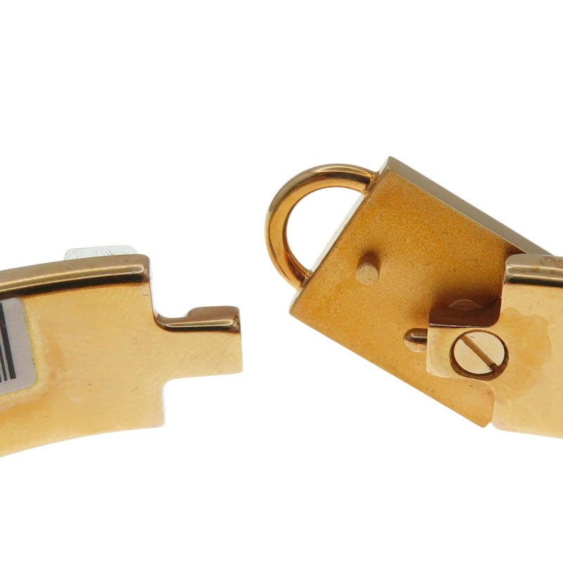 粉色琺瑯 鍍金 Clic Cadena 手環【HERMES 愛馬仕】-5