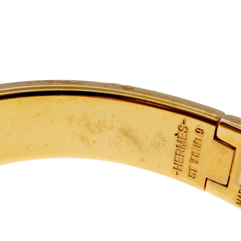 粉色琺瑯 鍍金 Clic Cadena 手環【HERMES 愛馬仕】-9