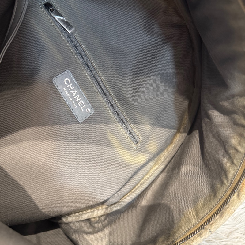 CHANEL 絕版逸品 14S GD同款 塗鴉 帆布 後背包 A92318-9