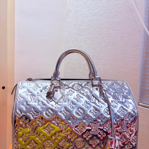 LV絕版收藏限量銀色Speedy 30