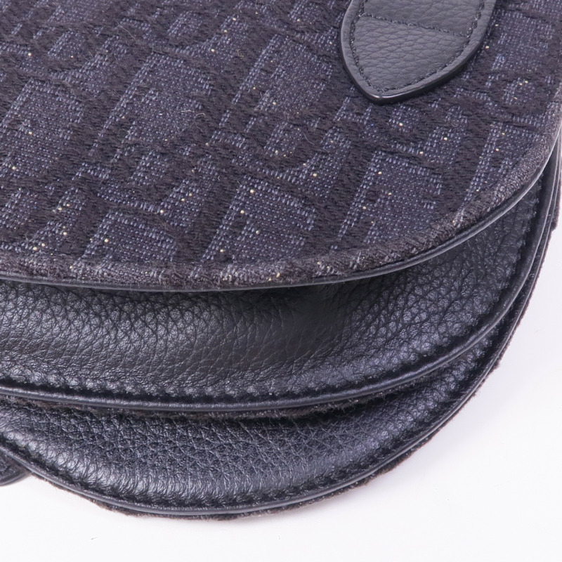 Dior 帆布/皮革Saddle Bag肩背袋-7