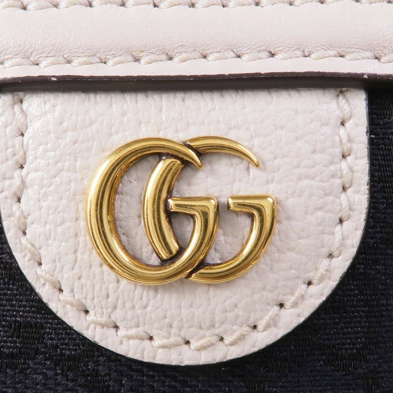 GUCCI 帆布/牛皮皮革2 Way Shoulder金扣手挽肩背兩用袋-10