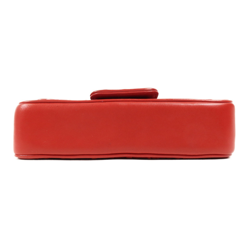 PRADA 牛皮皮革Chain Shoulder銀扣肩背袋-3