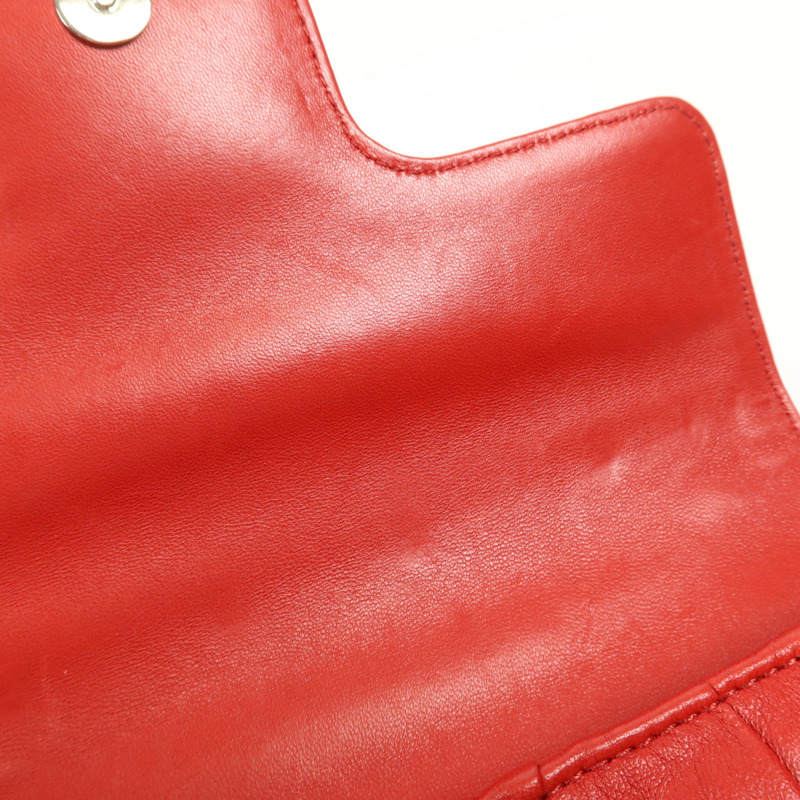 PRADA 牛皮皮革Chain Shoulder銀扣肩背袋-13