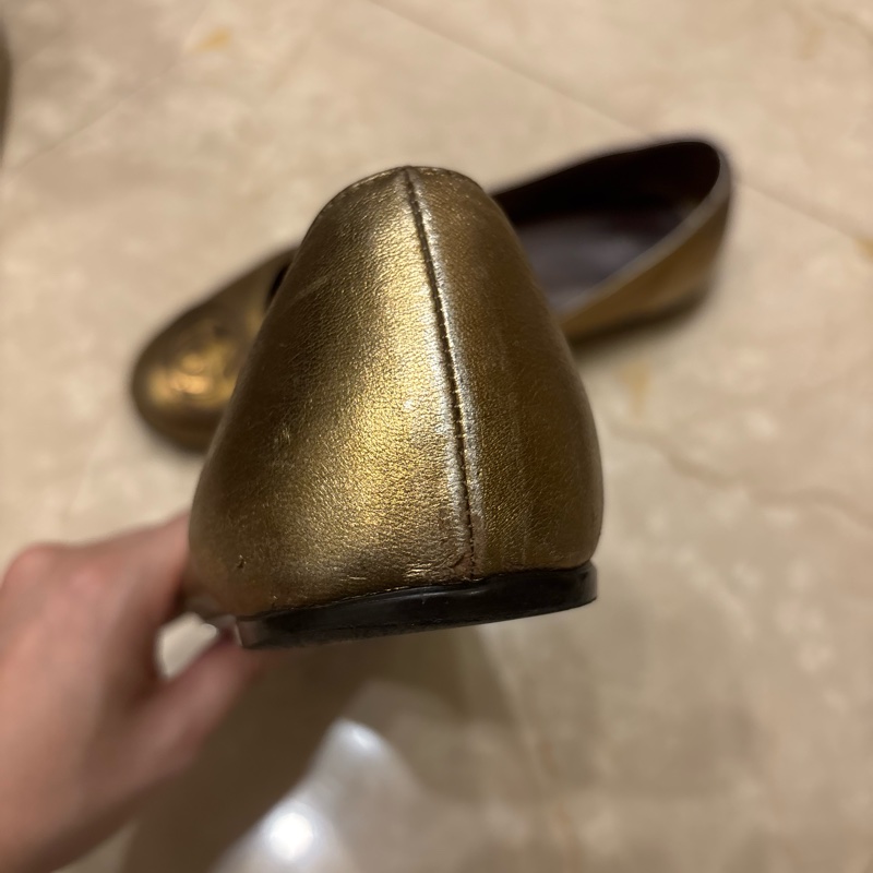 Gucci古銅金37.5娃娃鞋/平底鞋-4