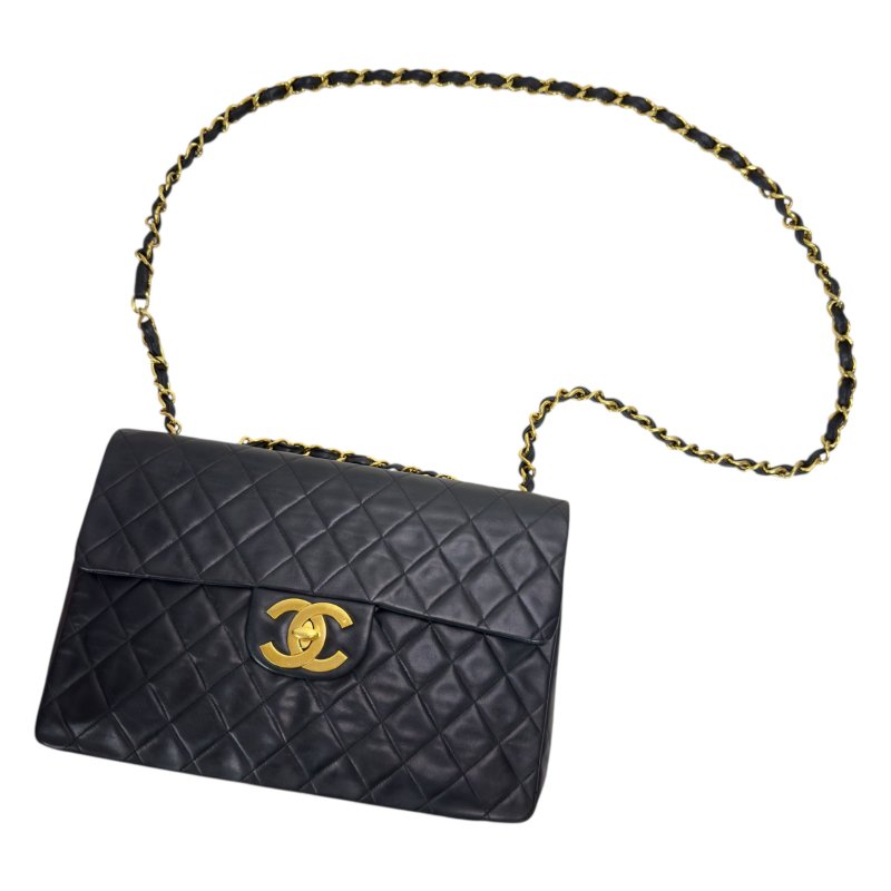 CHANEL CC 黑色 中古 翻蓋鏈條包 貝嫂包-1